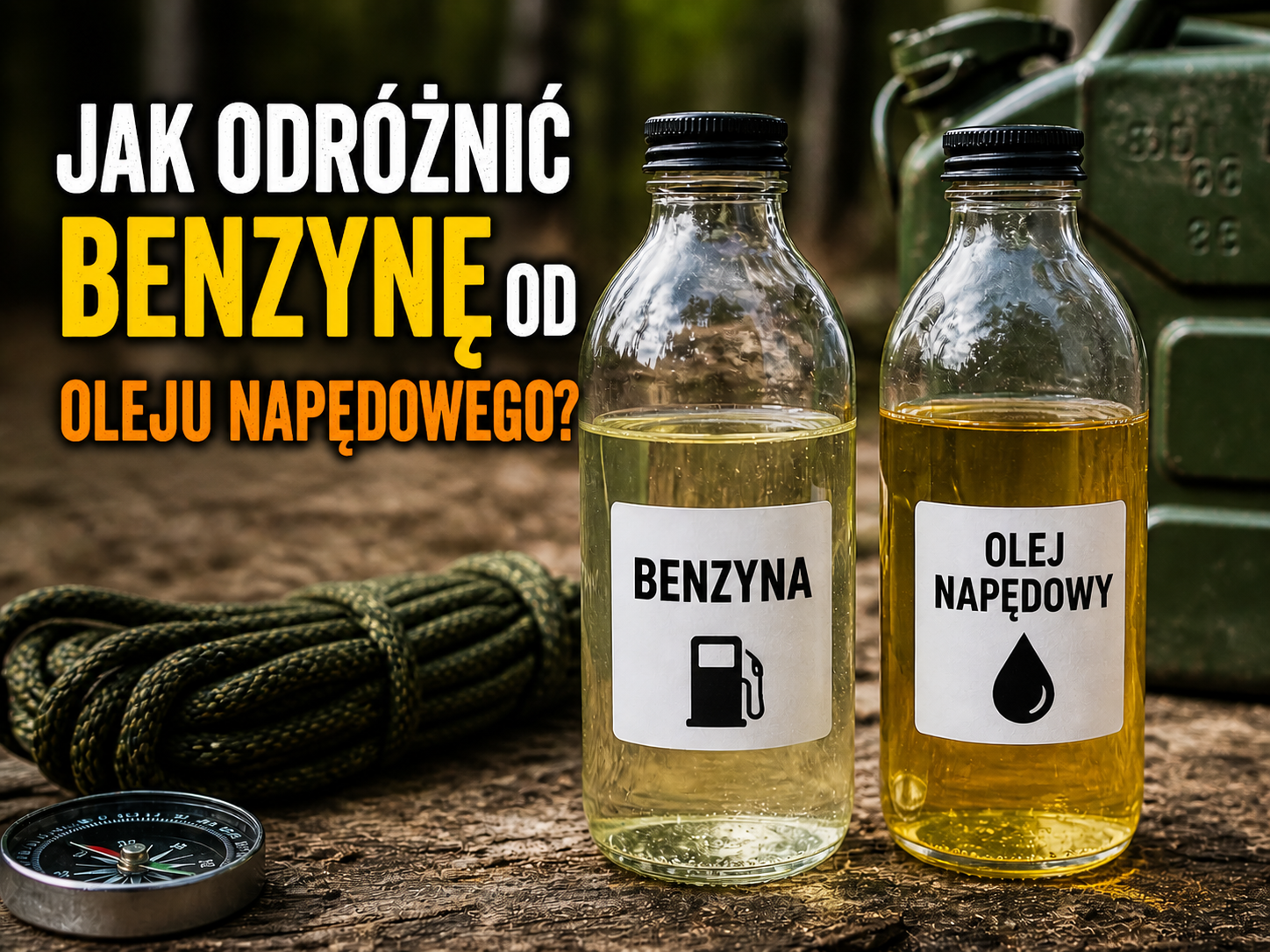 Jak odróżnić benzynę od oleju napędowego - praktyczny poradnik survivalowy - warto wiedzieć - zdjęcie do wpisu