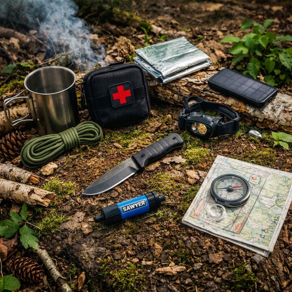 Podstawowy zestaw przetrwania, czyli absolutne survivalowe minimum sprzętowe - warto mieć - zdjęcie do wpisu