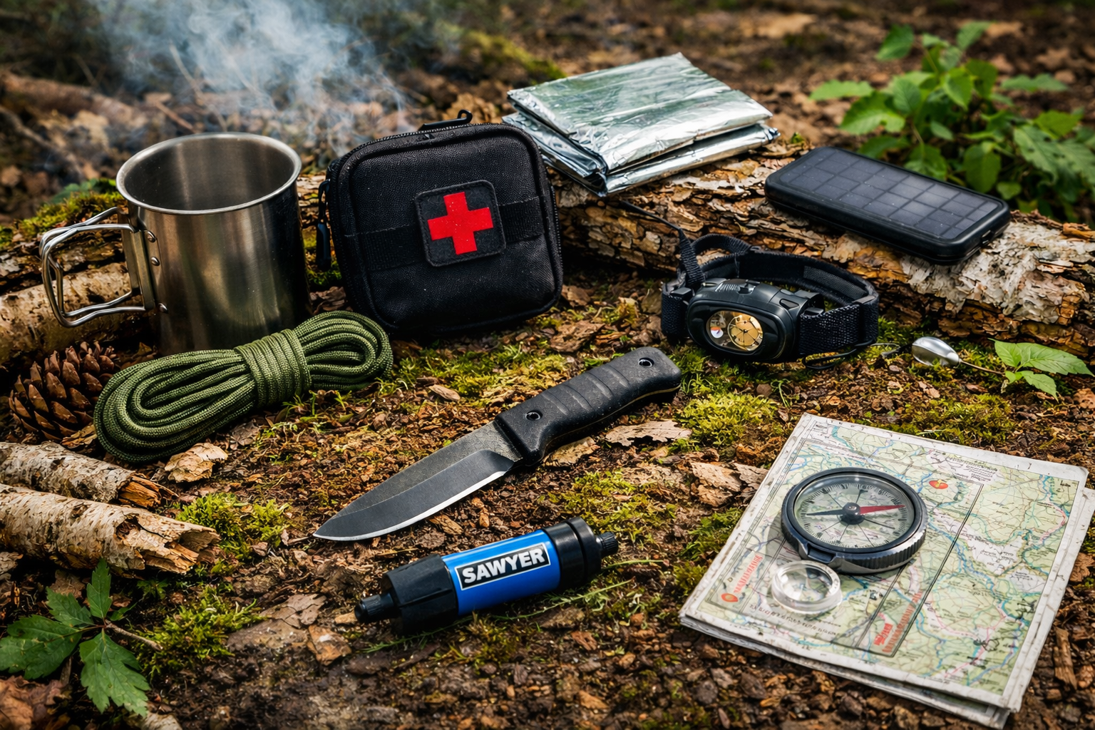 Podstawowy zestaw przetrwania, czyli absolutne survivalowe minimum sprzętowe - warto mieć - zdjęcie do wpisu
